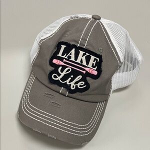 KBETHOS Gray and White Lake Life Hat